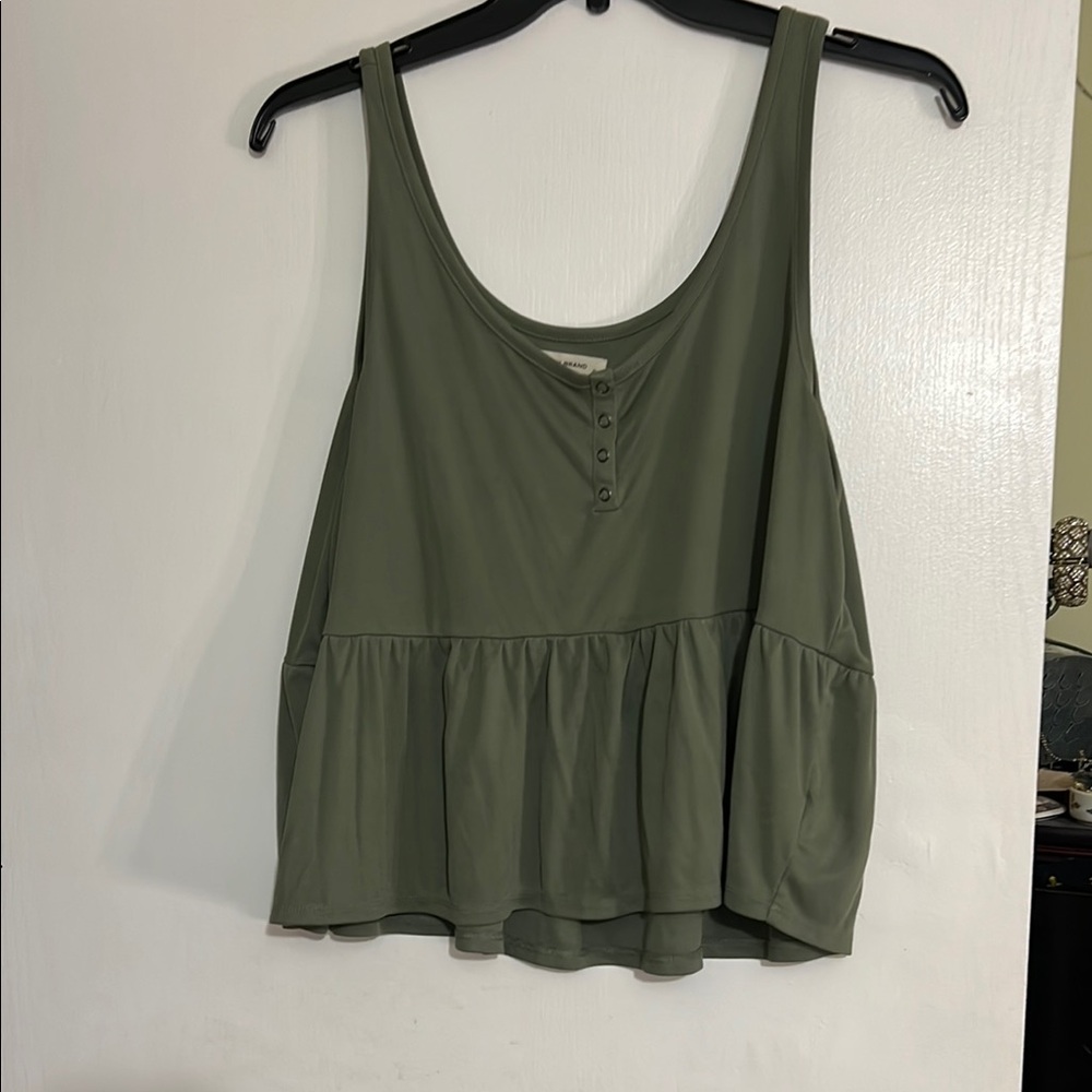 Lucky Brand Green Tank Top with Chic Design